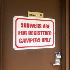 I did not see the showers since they require a code that I did not have