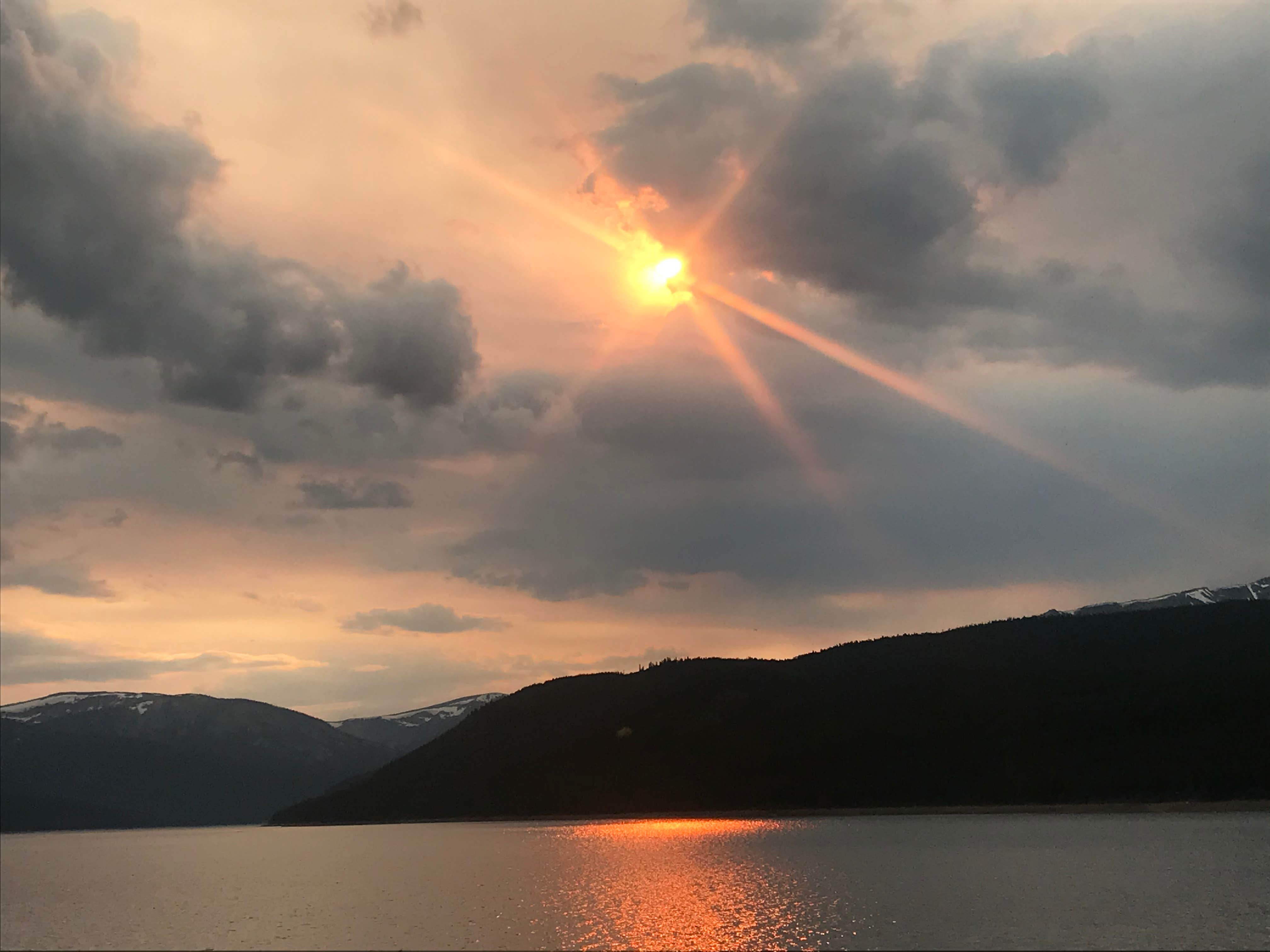 Baby Doe Beach at sunset