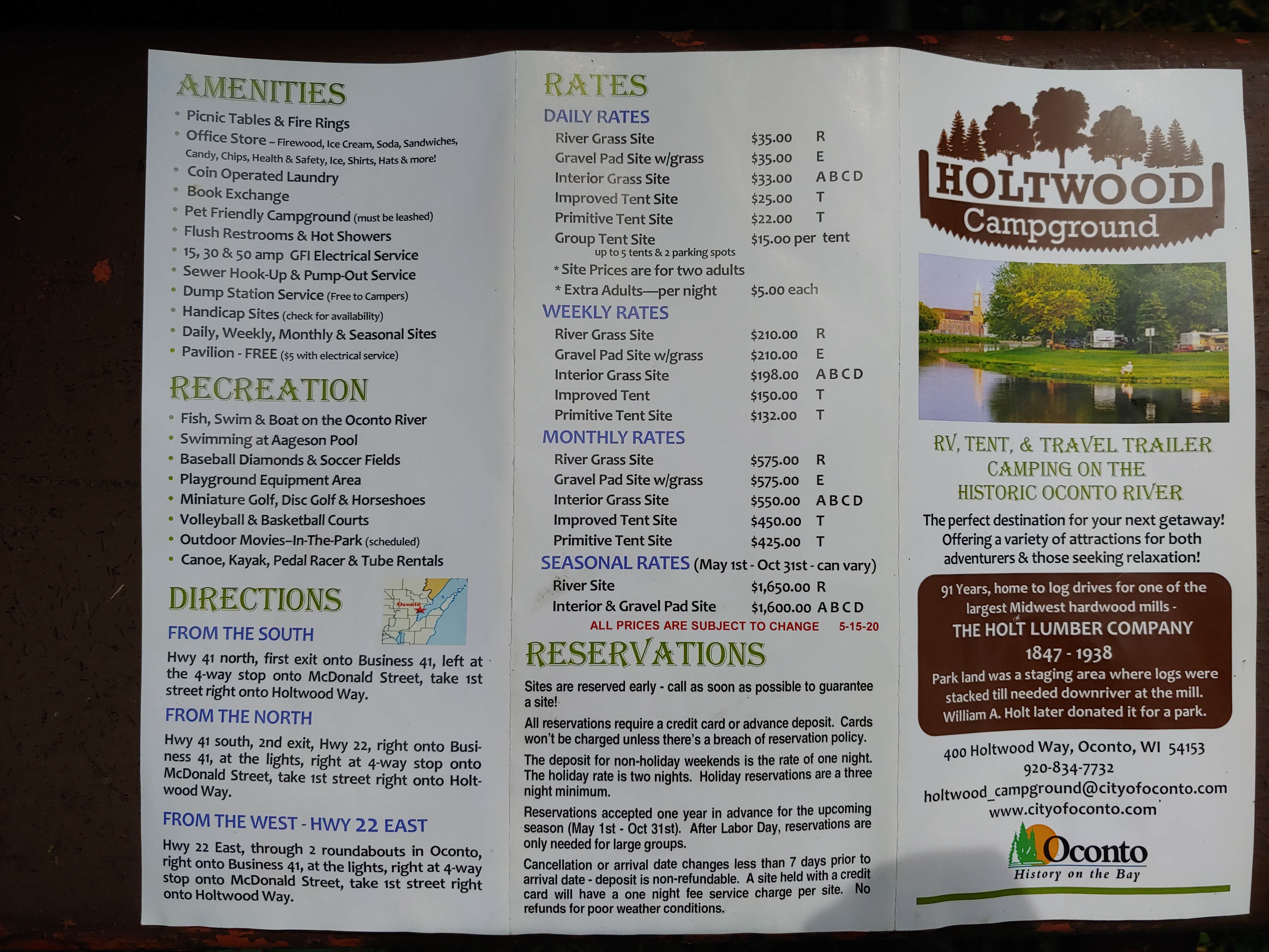 Camper-submitted photo at Holtwood Campground near Green Bay, WI