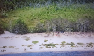 Camping near Johnston Pond in KIJO Mary Forest: Omaha Beach, Millinocket, Maine