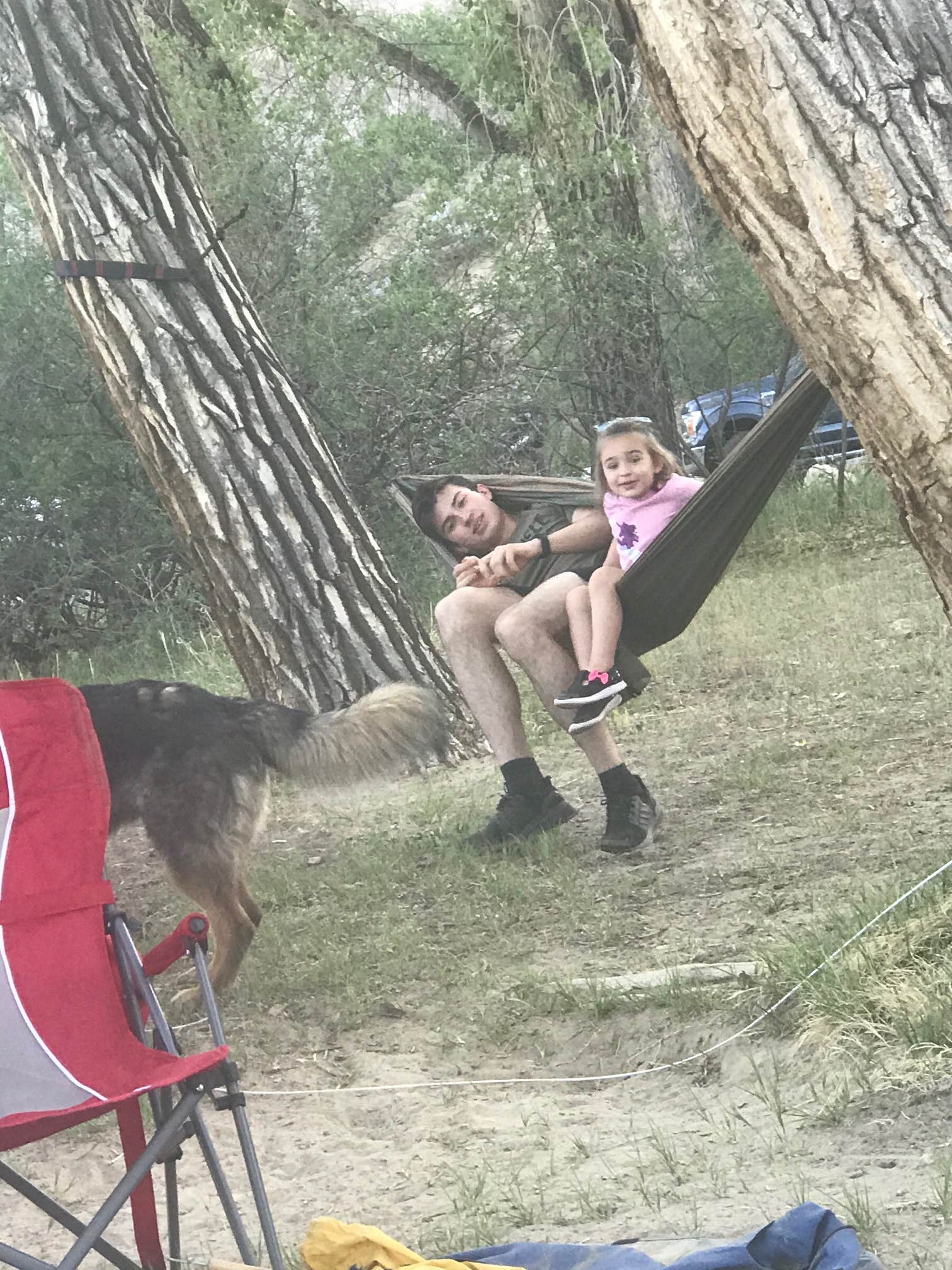 Michelle's photo of camping with pets at Green River Campground — Dinosaur National Monument near Bonanza, UT