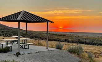 Camping near Lakeside Beach: Bridger Bay Campground — Antelope Island State Park, Hooper, Utah