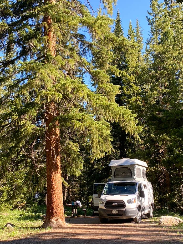Shelley's photo of rv camping at Falls Campground near Dubois, WY
