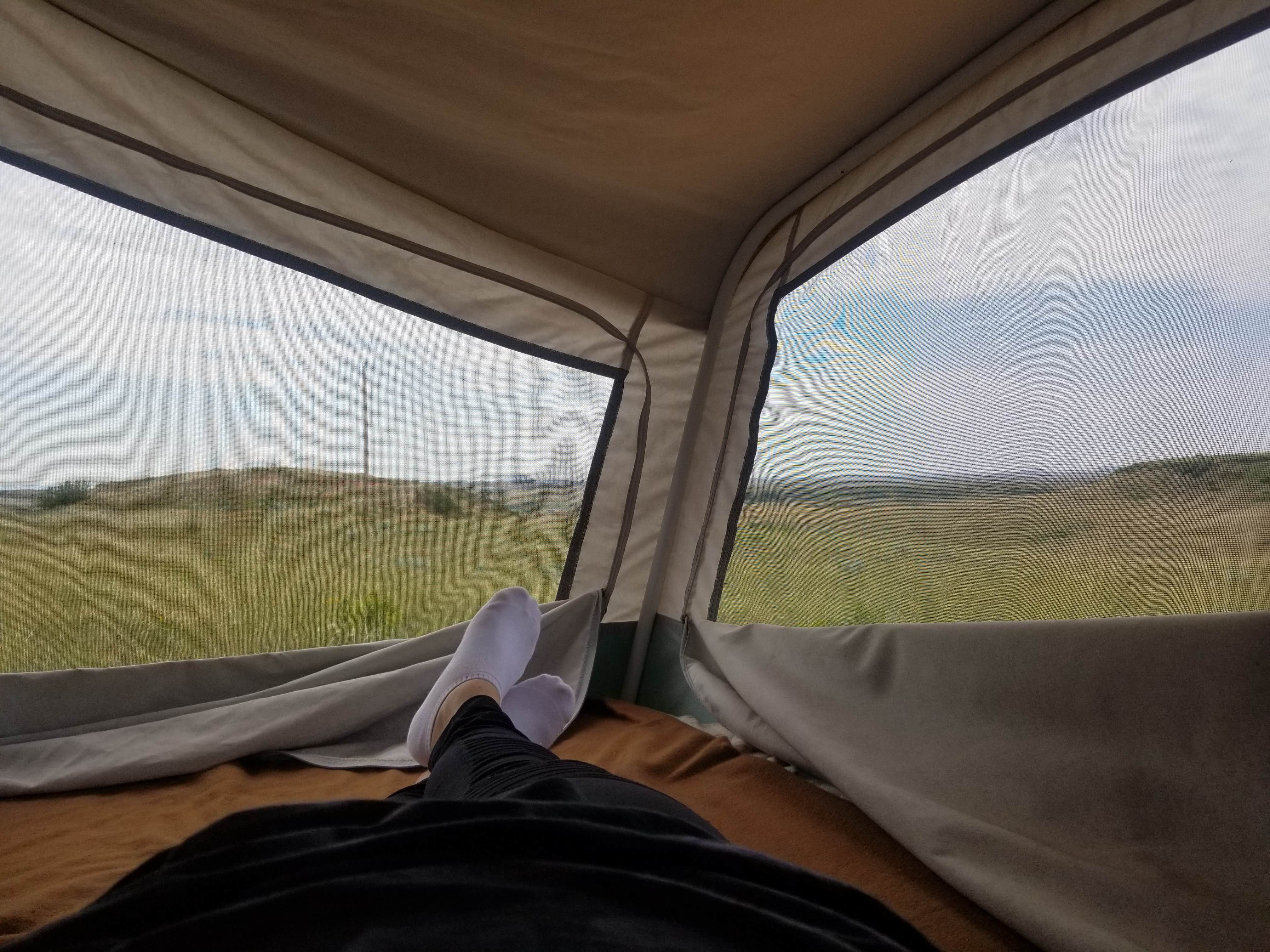 Amber G.'s photo of a dispersed camping area at Dispersed Site - Grassland Boondocking near Dickinson, ND