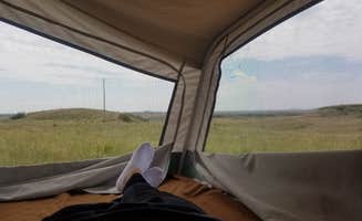 Amber G.'s photo of a dispersed camping area at Dispersed Site - Grassland Boondocking near Grassy Butte, ND