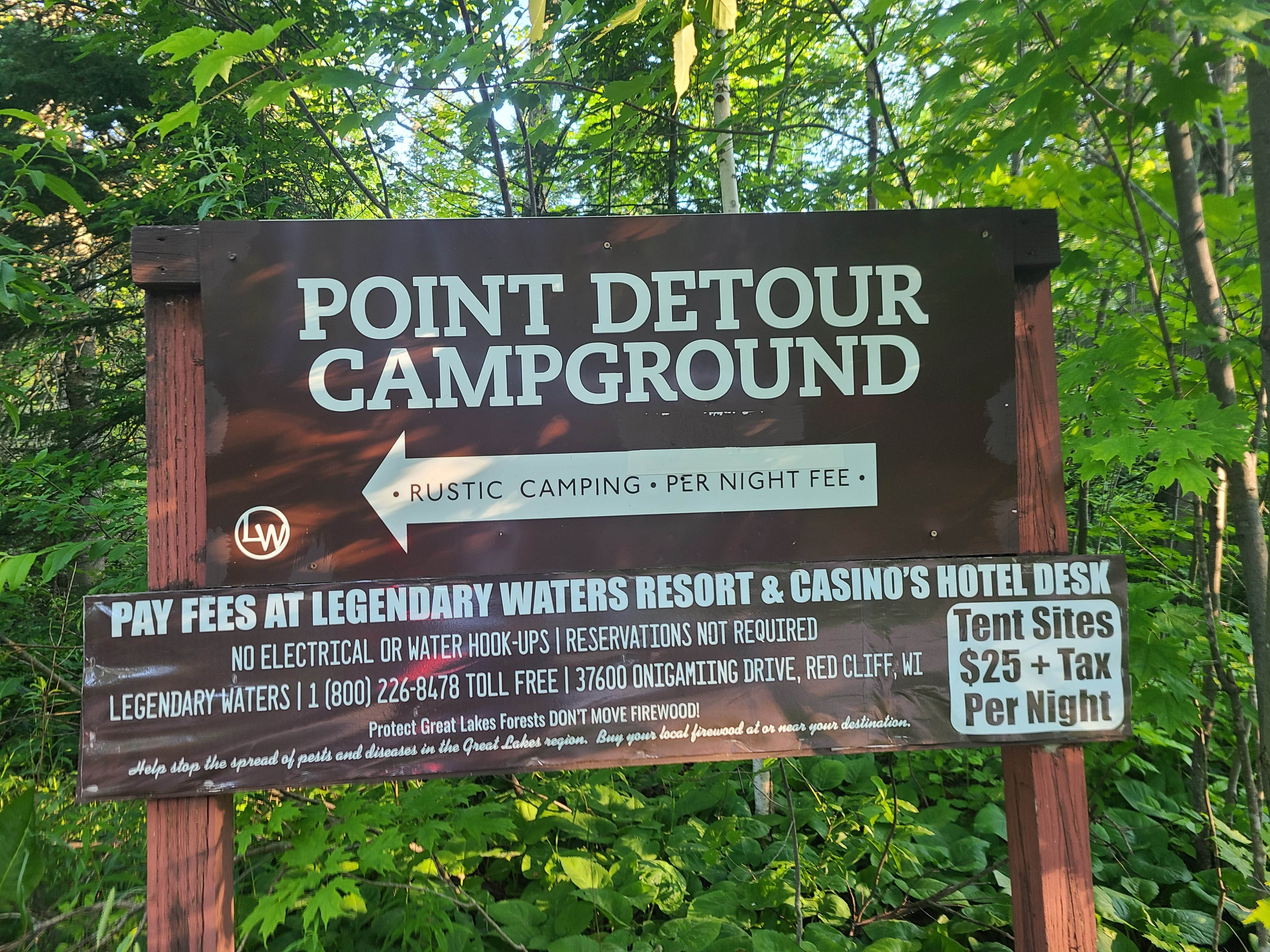 Camper-submitted photo at Point Detour Wilderness Campground near Saxon, WI