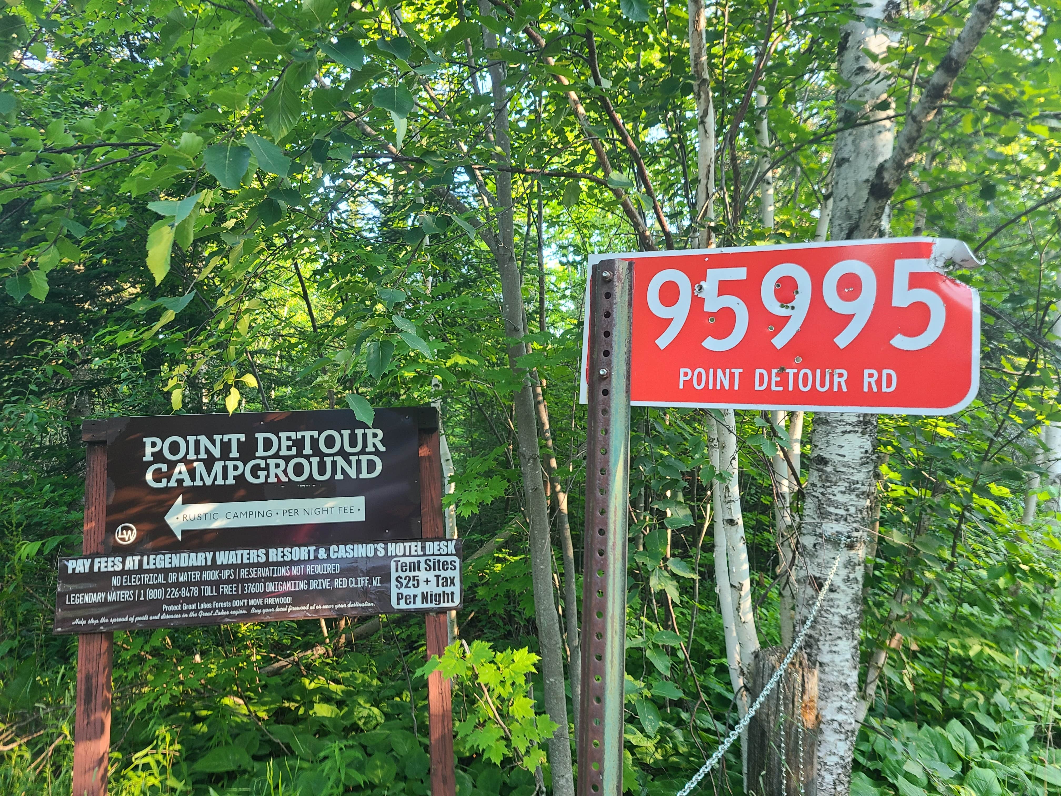 Camper-submitted photo at Point Detour Wilderness Campground near Saxon, WI