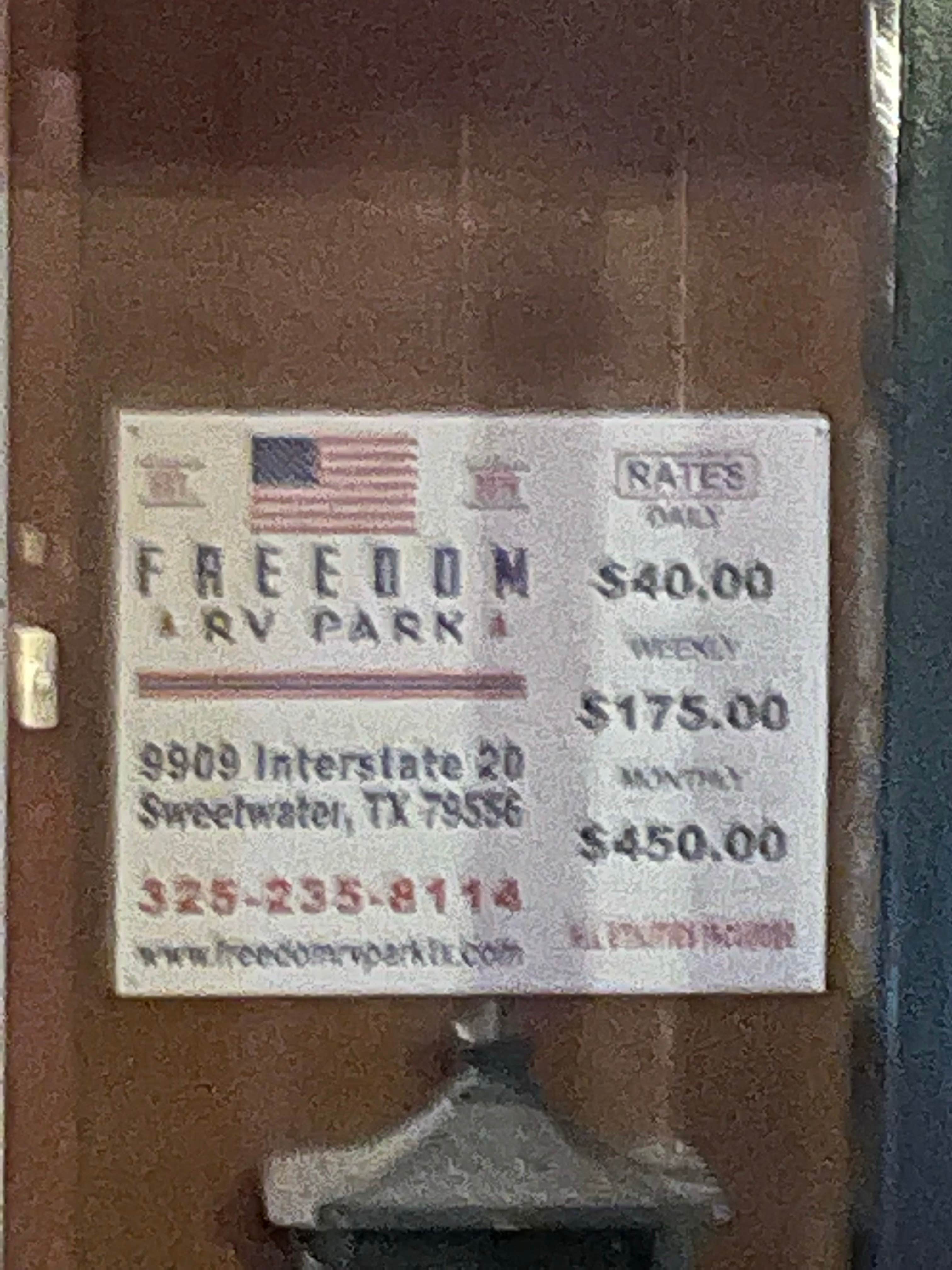 Camper-submitted photo at Rolling Plains RV Park near Snyder, TX