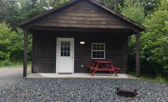 Rebecca T.'s photo of a cabin at Hadley's Point Campground near Alton, ME