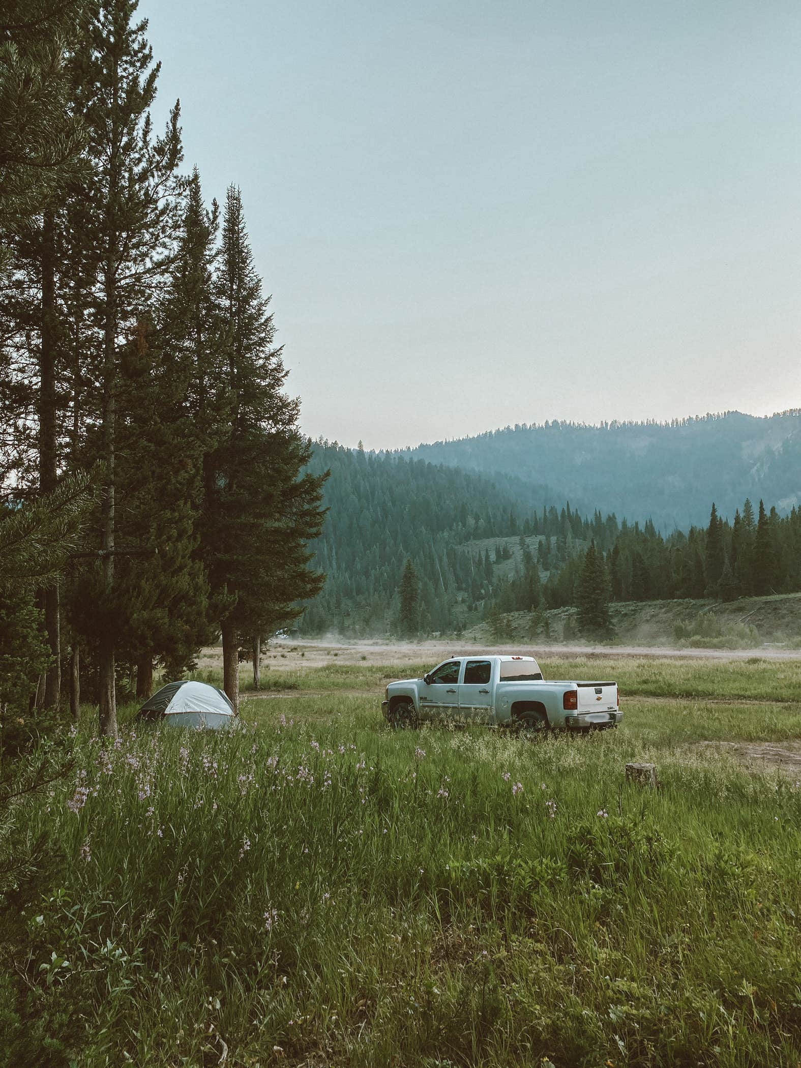 caroline's photo of a dispersed camping area at Dispersed camping along Cliff Creek in Bridger-Teton National Forest near Smoot, WY