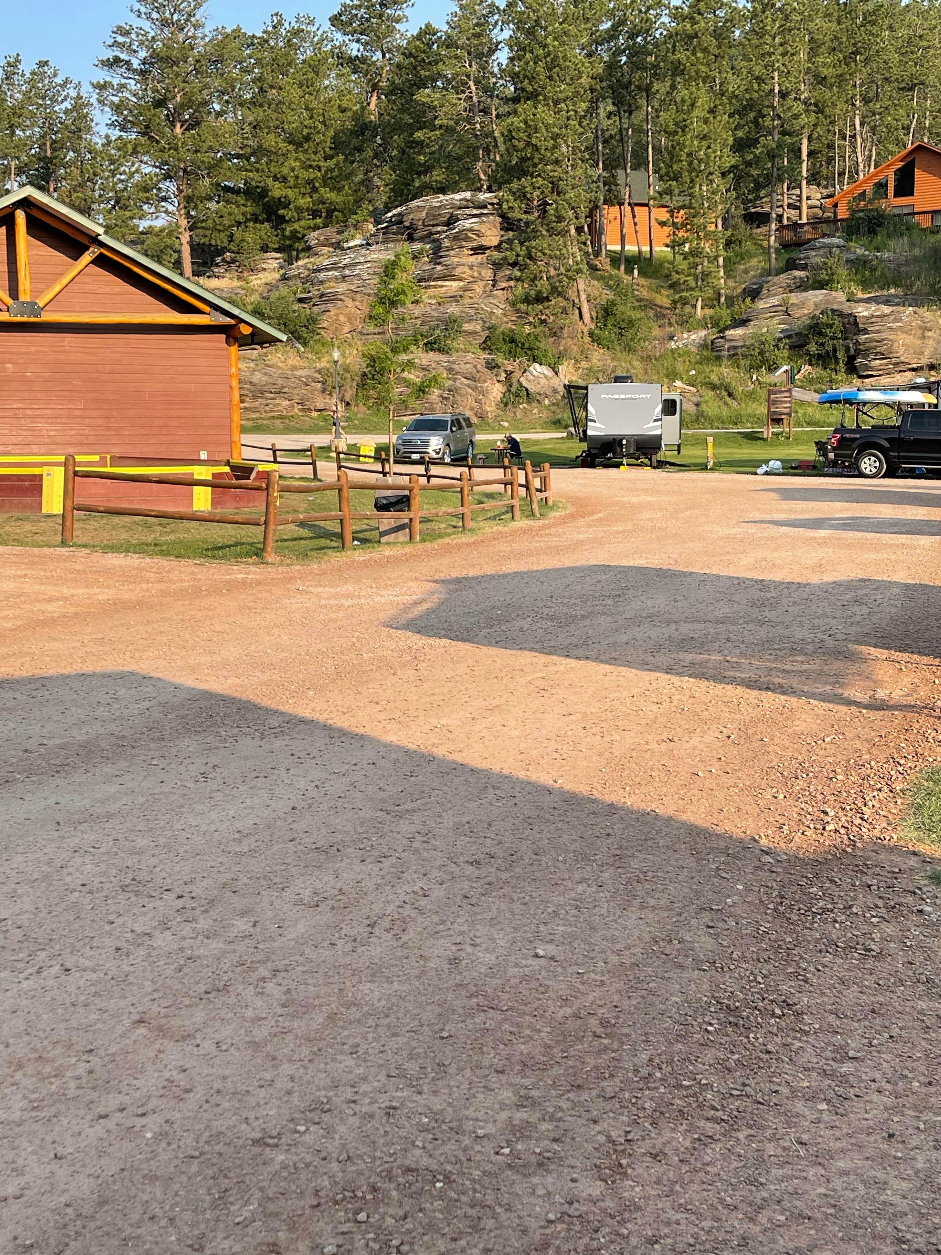 Joan's photo of a cabin at Mount Rushmore KOA at Palmer Gulch near Piedmont, SD