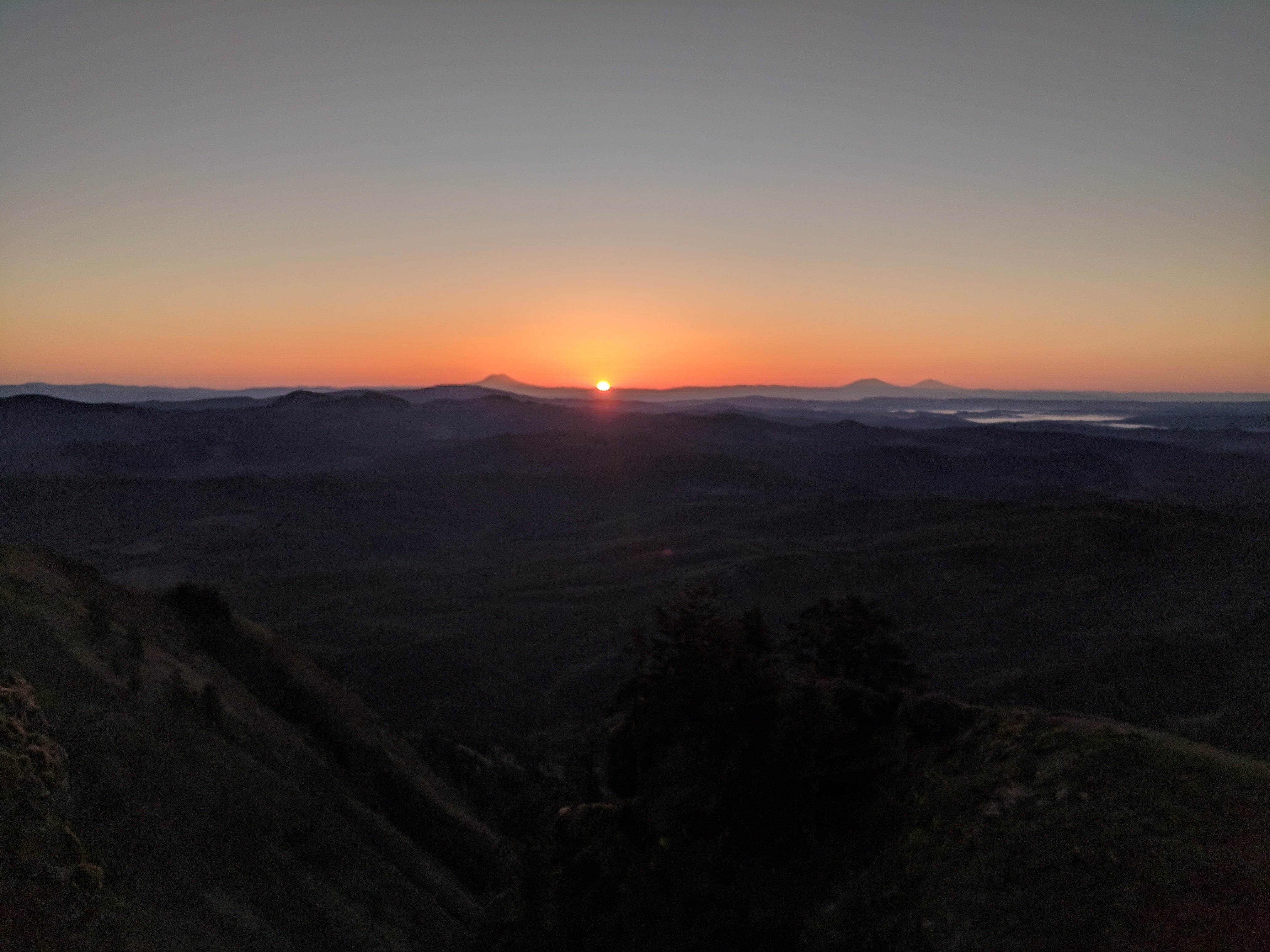 Sunrise from the top of saddle mountain