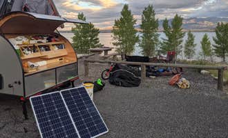 Camping near Yellowstone Valley Inn & RV: Lake Shore Campground — Buffalo Bill State Park, Wapiti, Wyoming