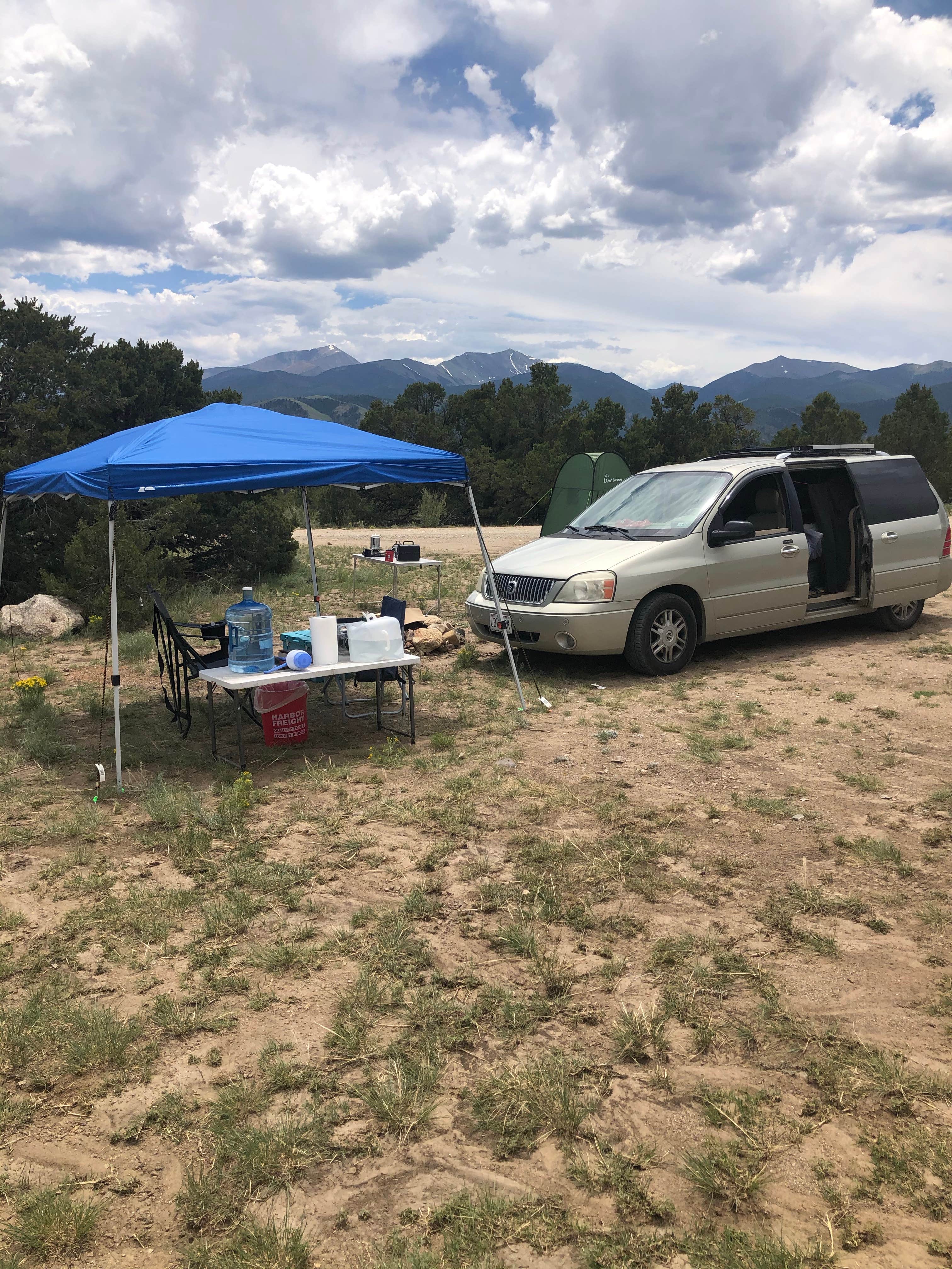 Larry B.'s photo of a dispersed camping area at Mt. Shavano Wildlife Area near Howard, CO