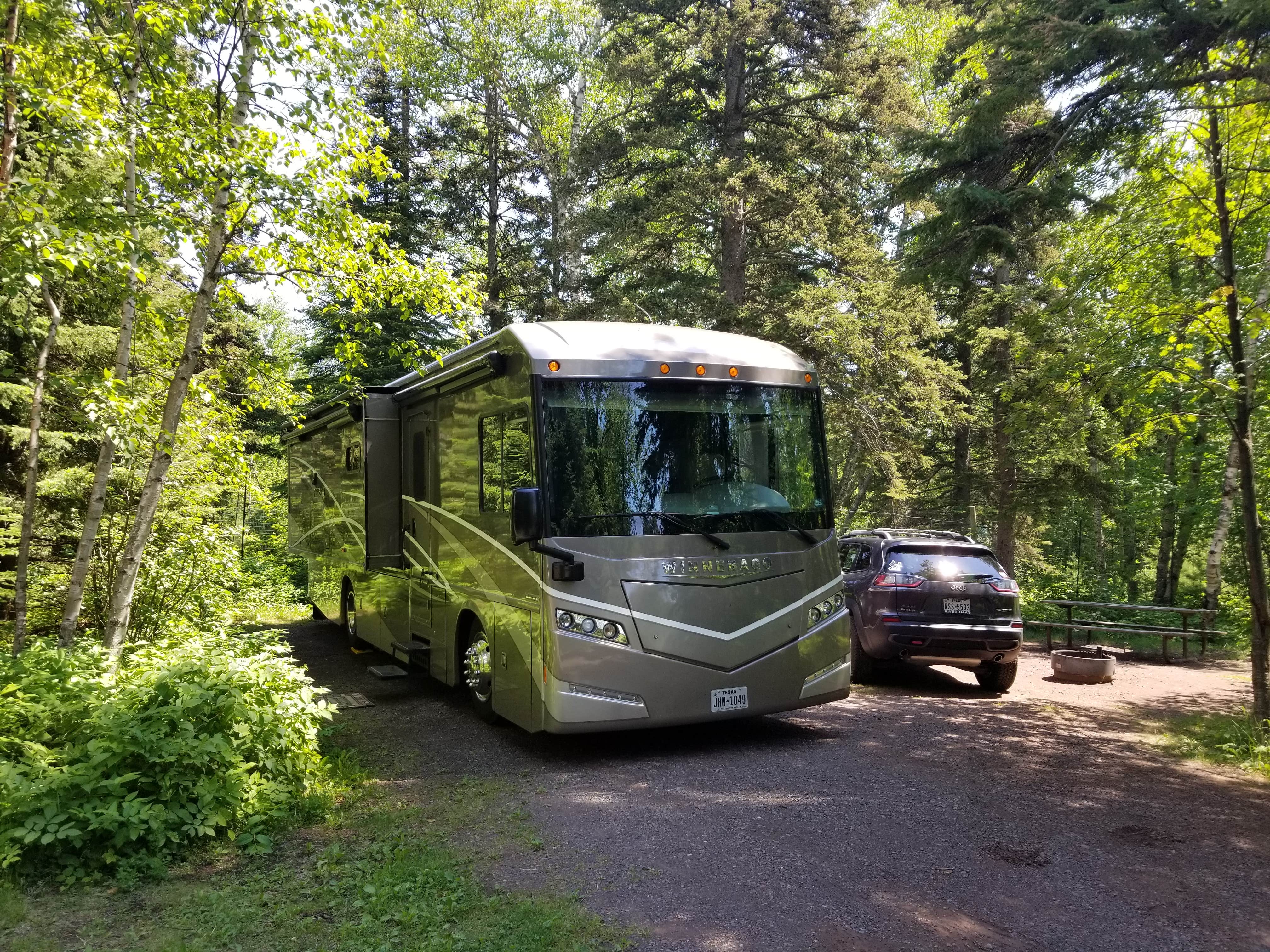 sandra's photo of rv camping at Temperance River State Park Campground near Lutsen, MN