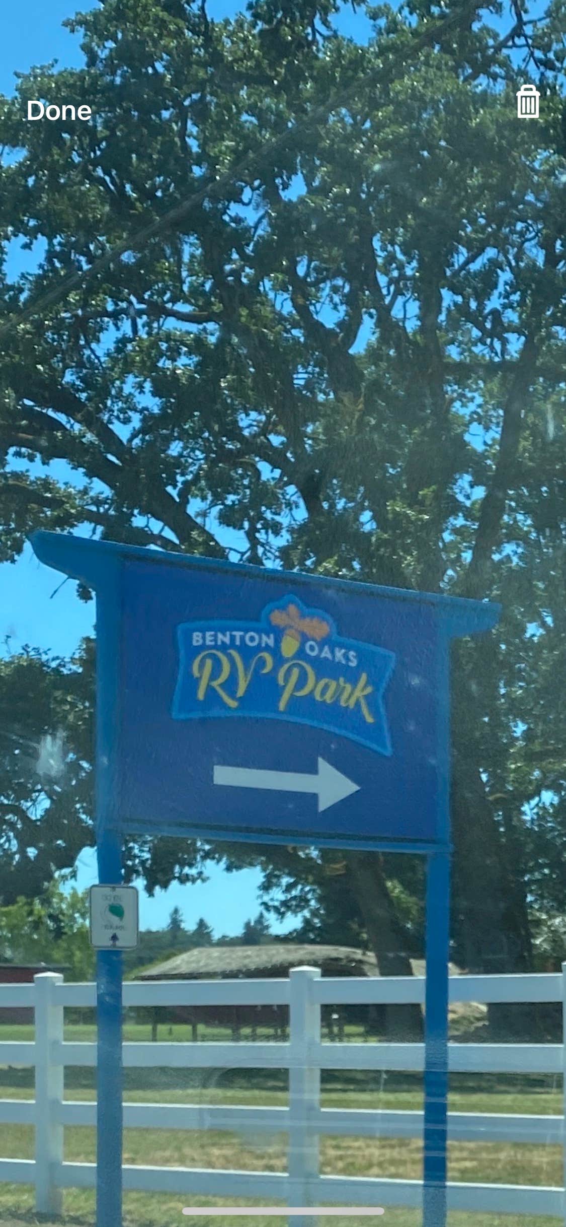 Camper-submitted photo at Benton Oaks County RV Park near Blodgett, OR