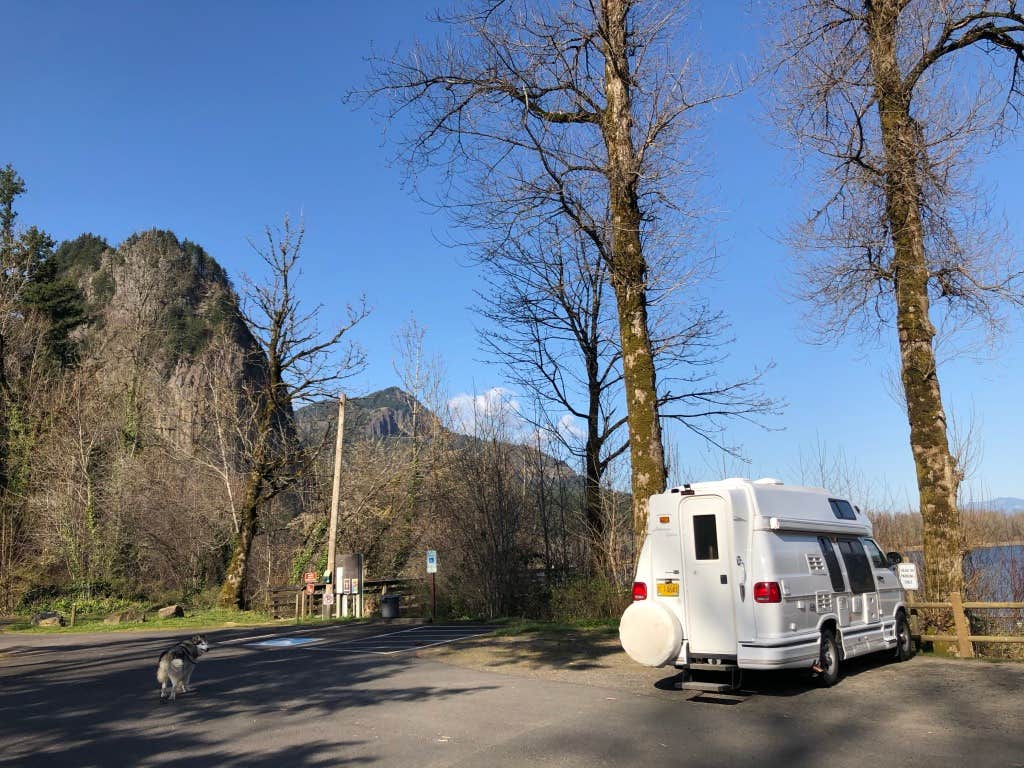 Kathy B.'s photo of camping with pets at Beacon Rock State Park Campground near Sandy, OR