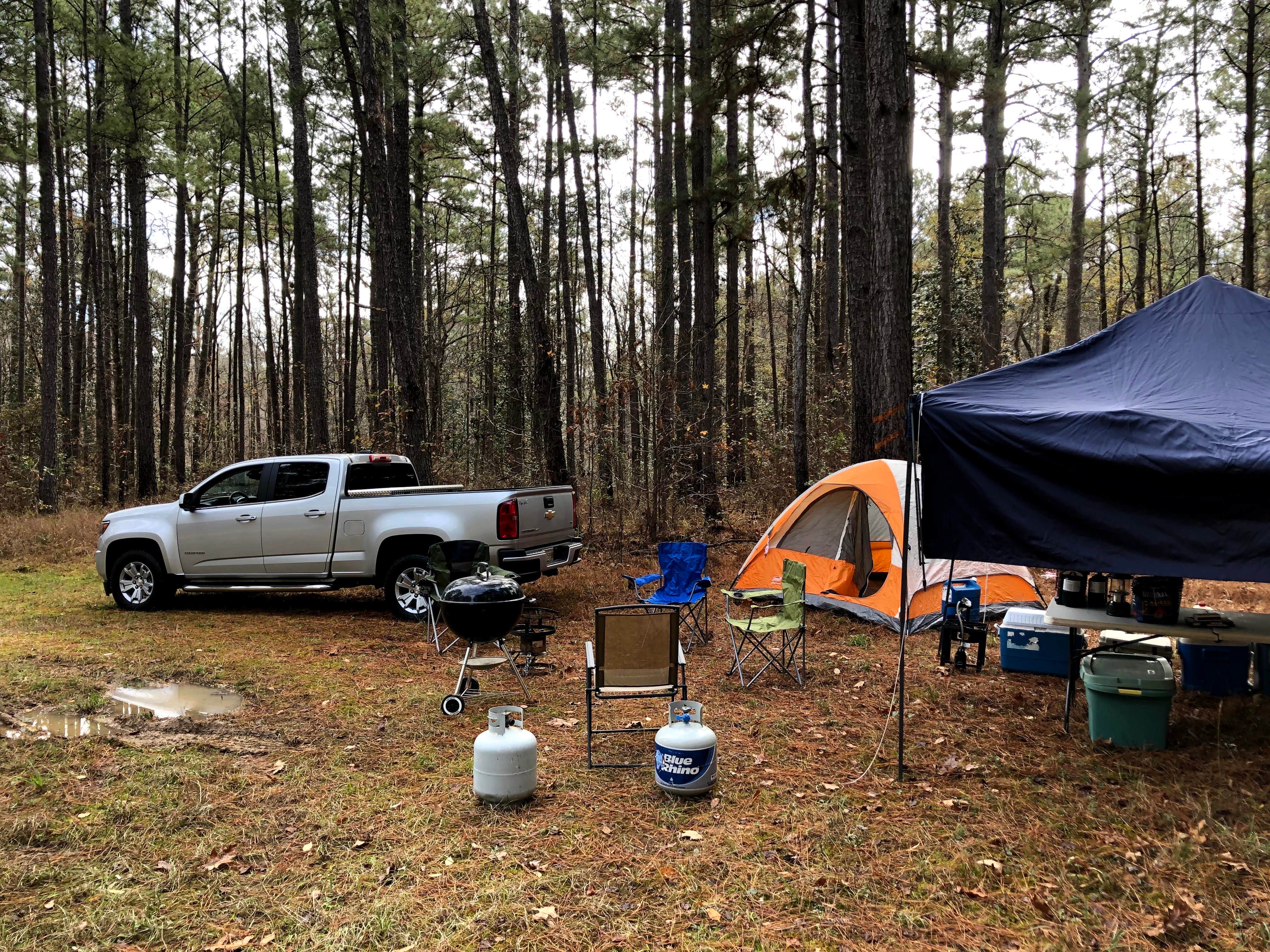 Zack K.'s photo of tent camping at Homochitto Creek Sunrise near Crystal Springs, MS