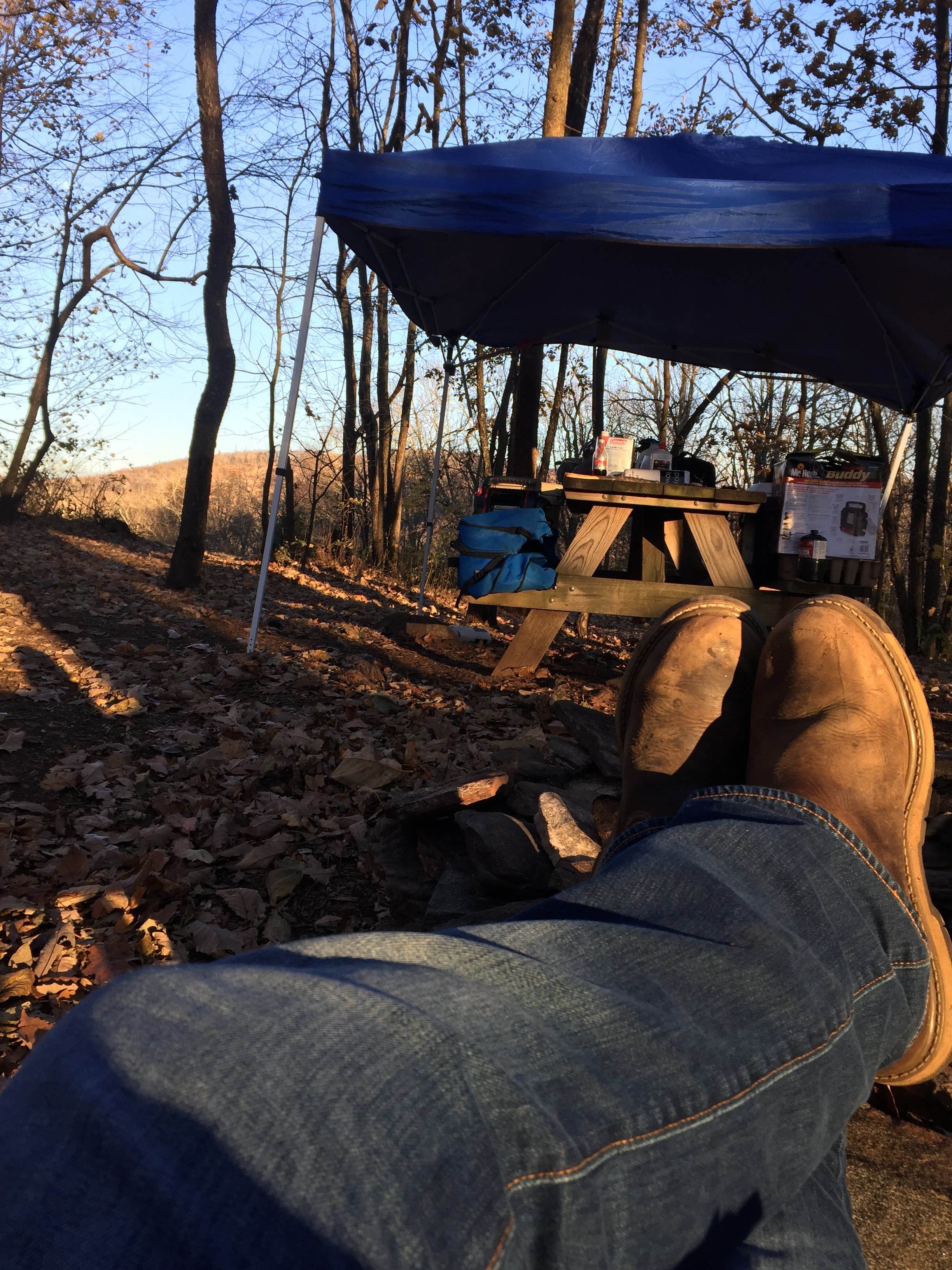 Zack K.'s photo of tent camping at Blue Bear Mountain Camp near Moravian Falls, NC