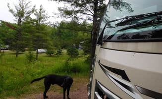 Debra M.'s photo of camping with pets at Big Bay State Park Campground near Apostle Islands National Lakeshore