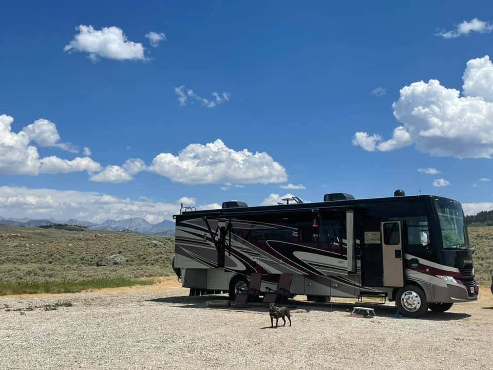 Ray & Terri F.'s photo of camping with pets at Soda Lake WHMA near Big Piney, WY