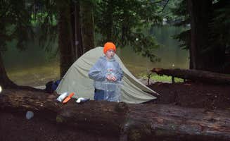 JEFFREY W.'s photo of tent camping at Cougar Lake in Washington