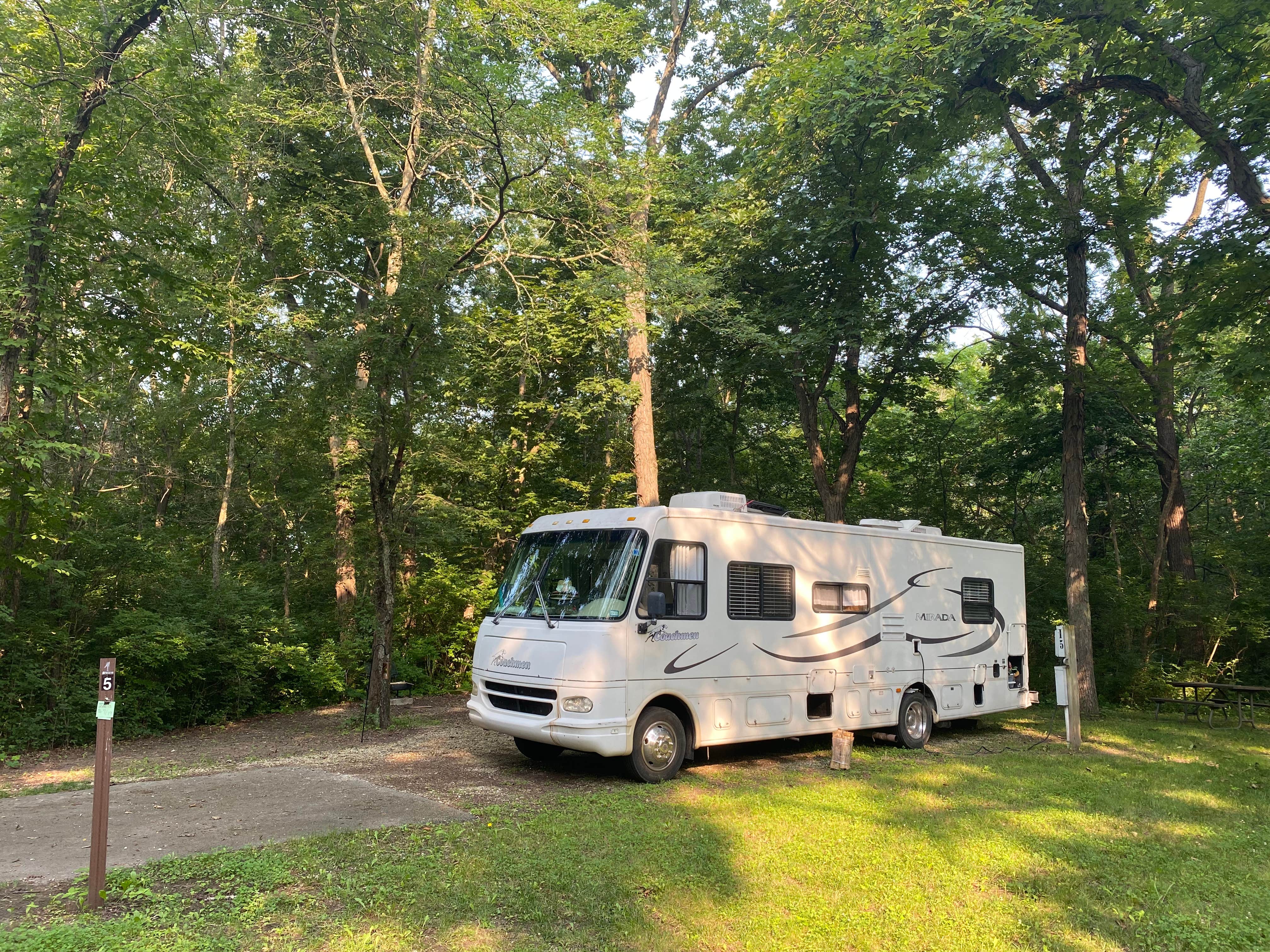 Jacqueline F.'s photo of rv camping at Potowatomi Campground — Kankakee River State Park near Tinley Park, IL
