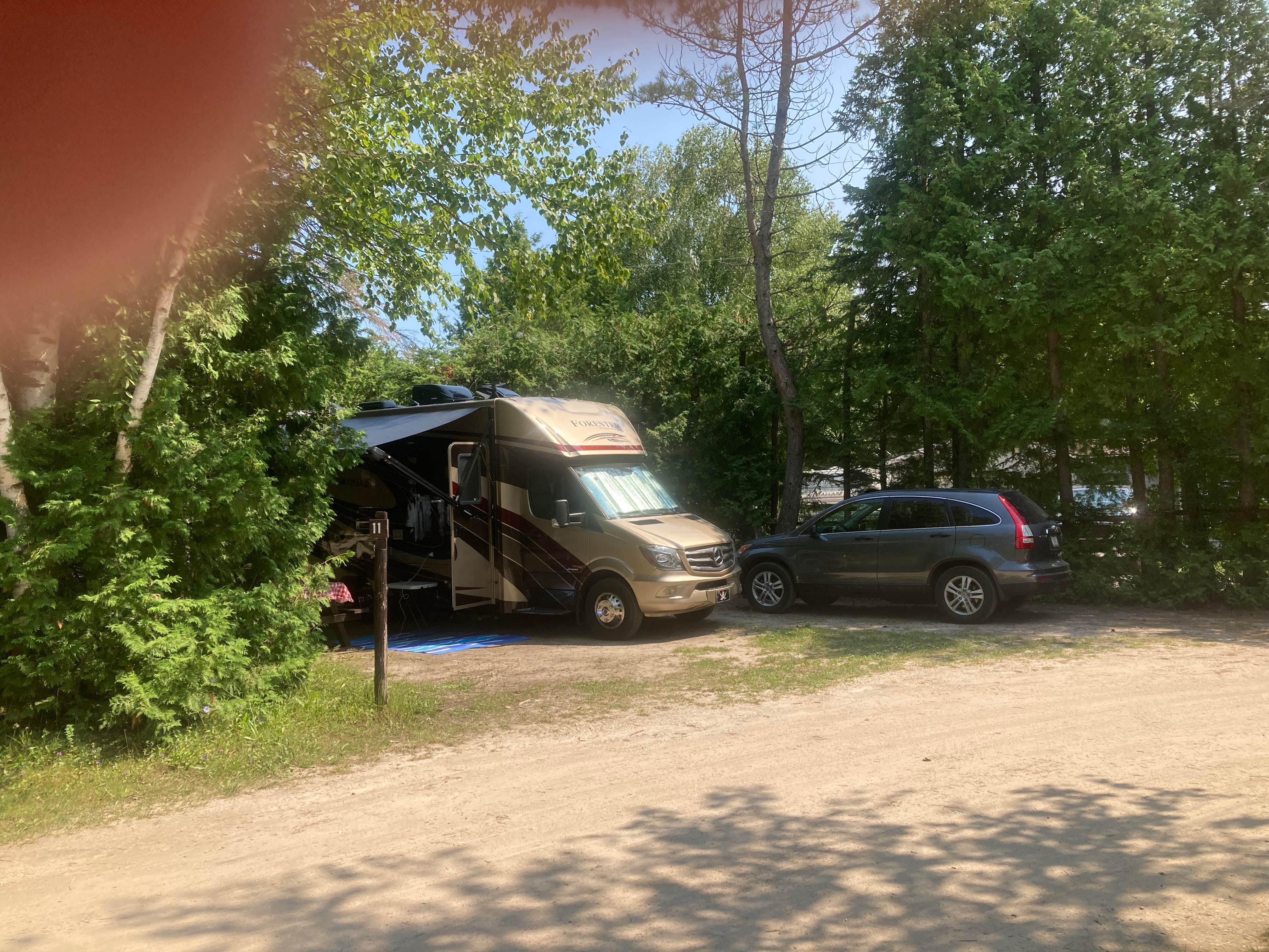 Camping near Lake Michigan At St. Ignace: Castle Rock Lakeview Campground, St. Ignace, Michigan