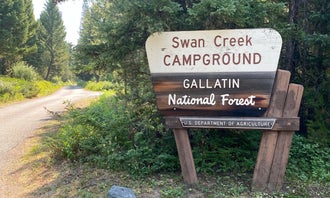 Camping near Gallatin Canyon, Hwy 191 & Big Sky: Swan Creek Campground, Big Sky, Montana
