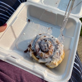 Cinnamon bun delivery to your campsite on Sunday!