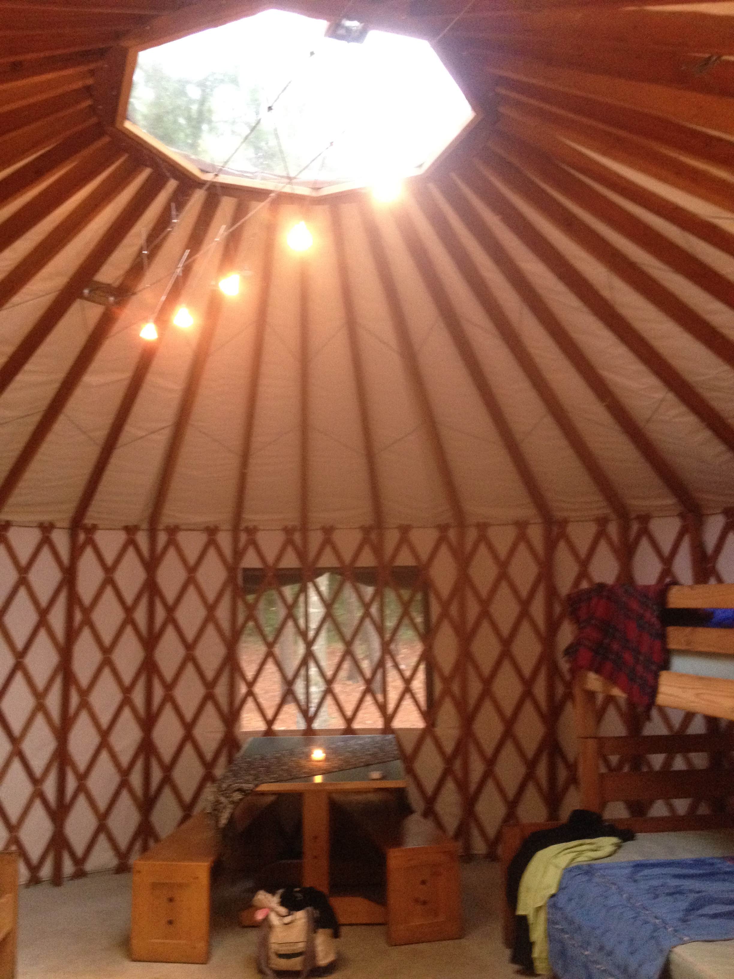 Barbara G.'s photo of glamping accommodations at Shawme Crowell State Forest Campground near Rockland, MA