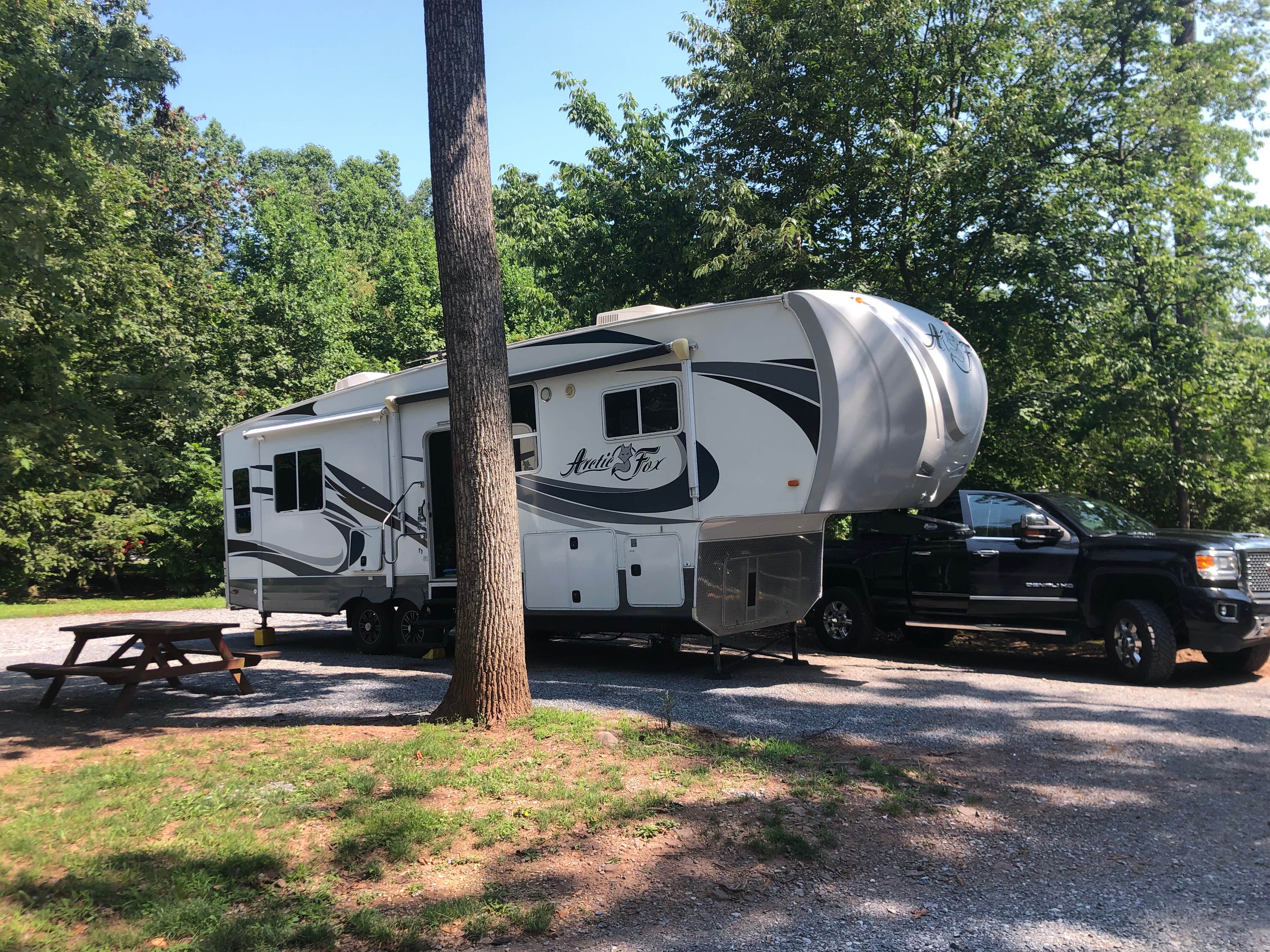 Tara N.'s photo of rv camping at Pinch Pond Family Campground & RV Park near Geigertown, PA