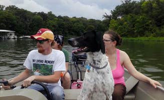Janelle M.'s photo of camping with pets at Blue Springs Lake Campground near Excelsior Springs, MO