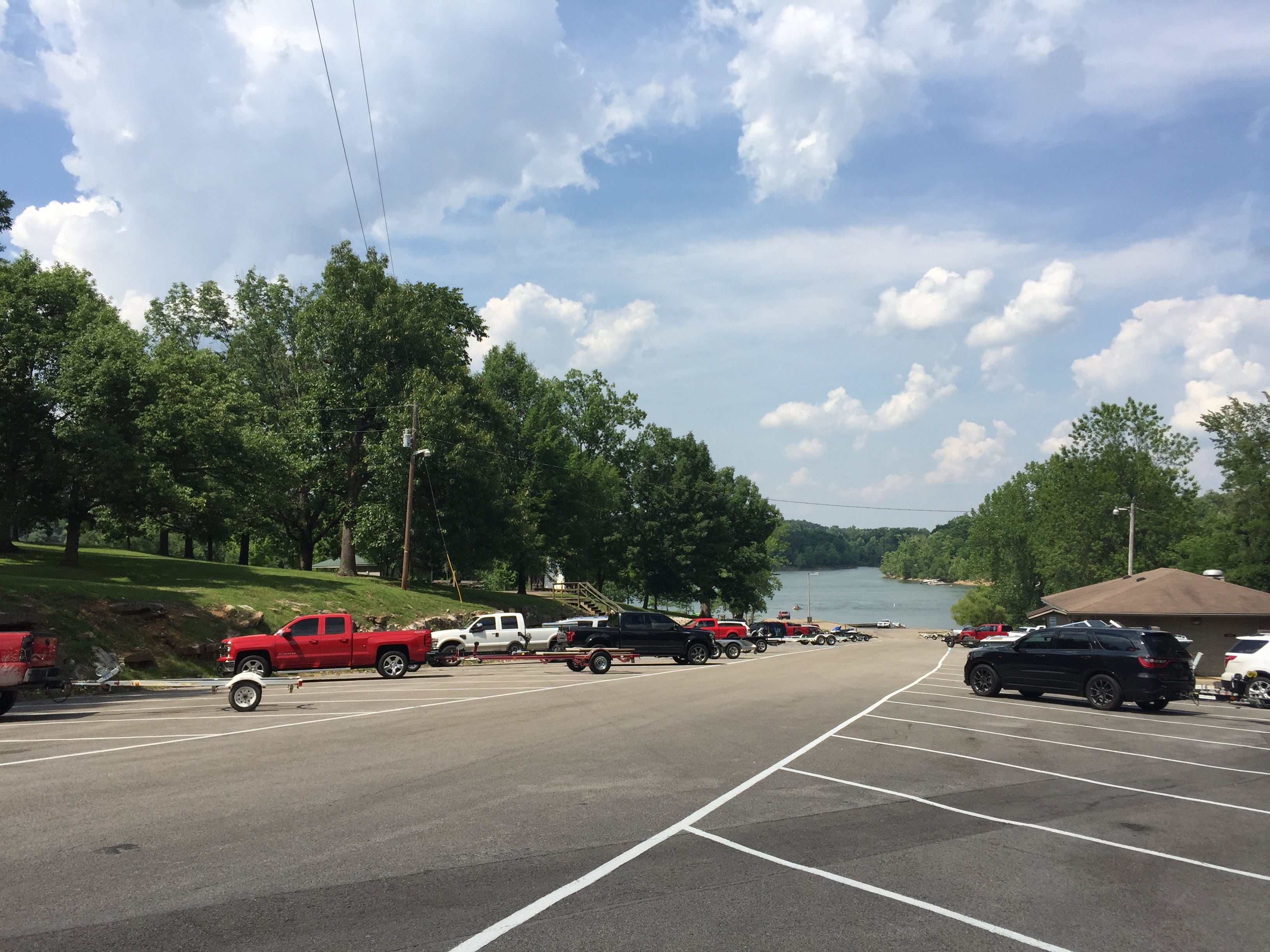 The boat ramp and parking