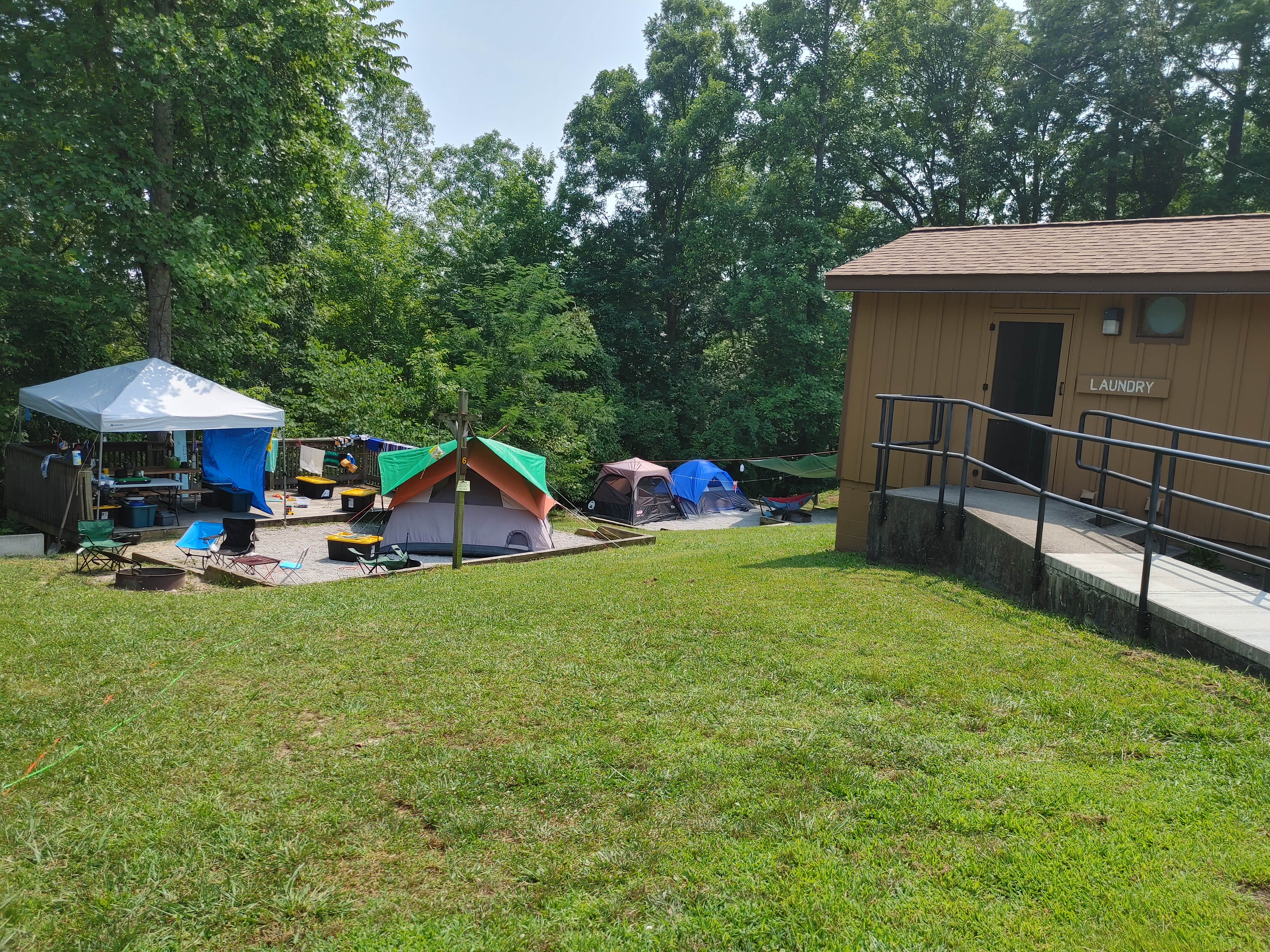Kenpocentaur K.'s photo of tent camping at Clifty Campground — Cumberland Falls State Resort Park near Laurel River Lake