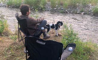 Taylor T.'s photo of camping with pets at Swinging Bridge Fishing Access Site - TEMPORARILY CLOSED near Acton, MT