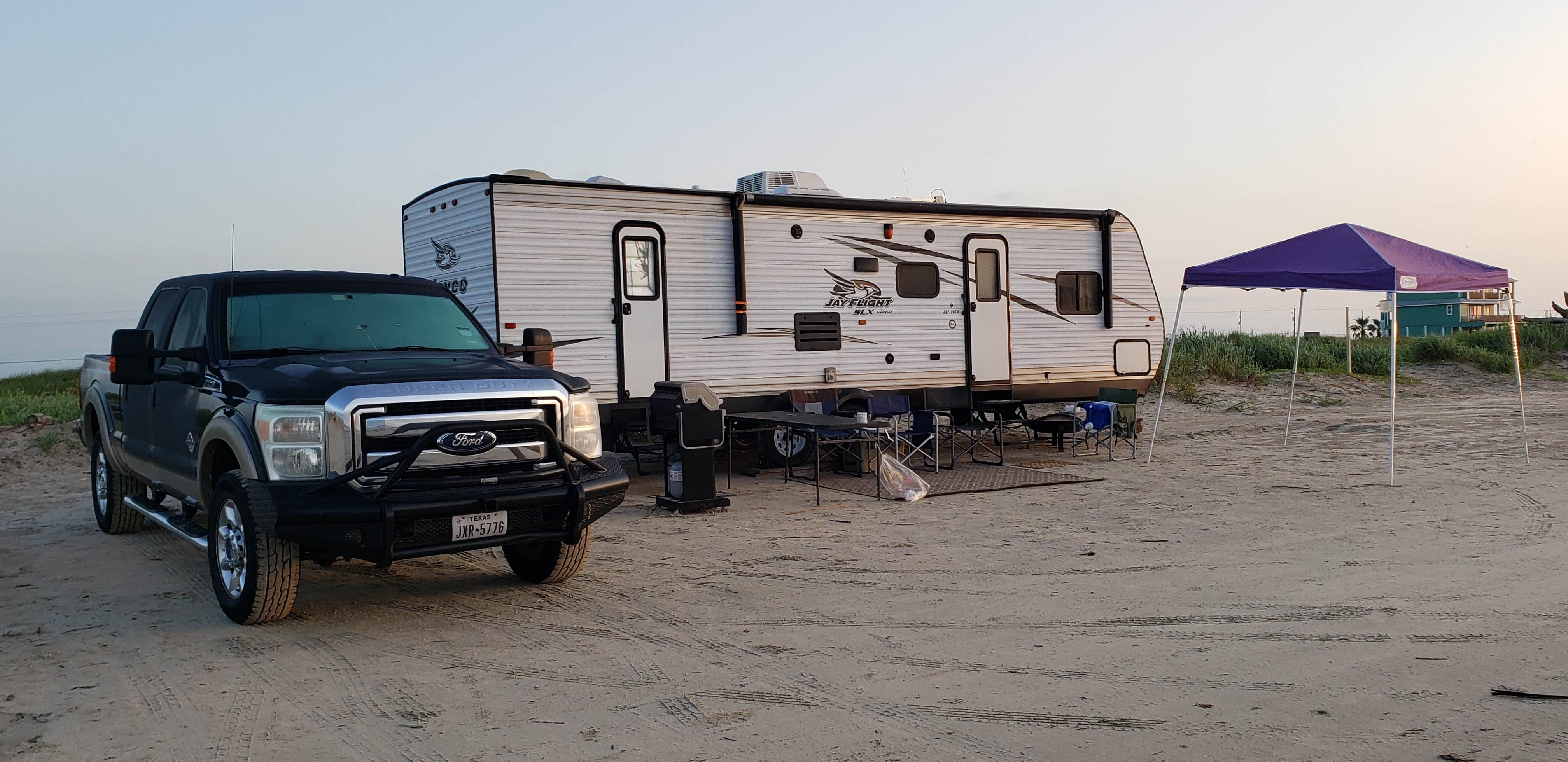 BL E.'s photo of tent camping at Follett’s Island Beach near Needville, TX