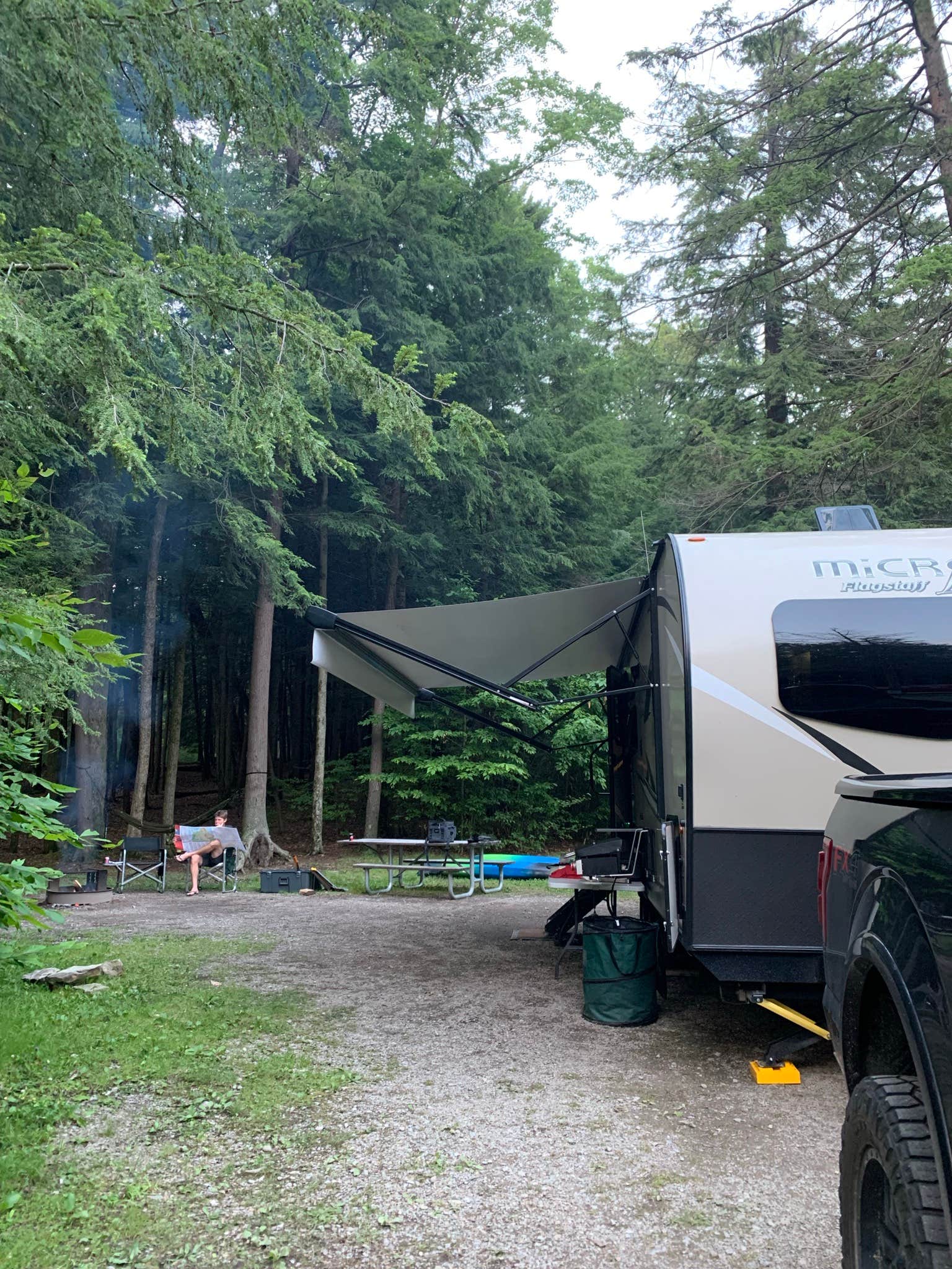 Britt B.'s photo of rv camping at Cook Forest State Park Campground & Cabins near Marienville, PA
