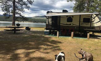 Jennifer H.'s photo of camping with pets at Evans Campground — Lake Roosevelt National Recreation Area near Republic, WA