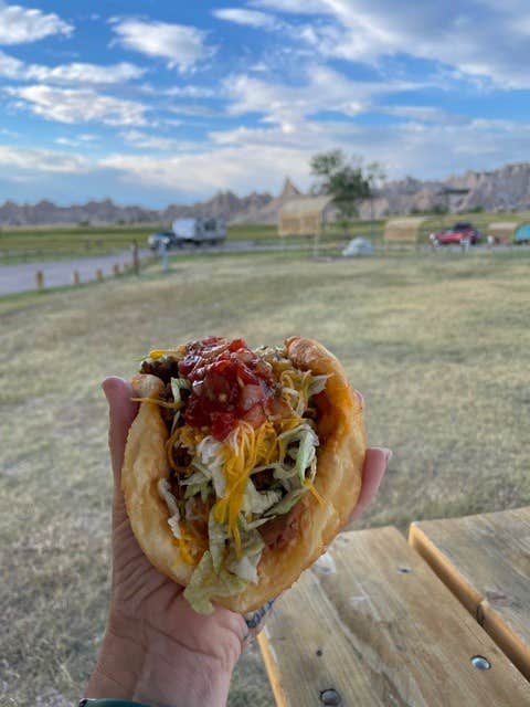 Shana D.'s photo of camping with pets at Cedar Pass Campground — Badlands National Park near Interior, SD