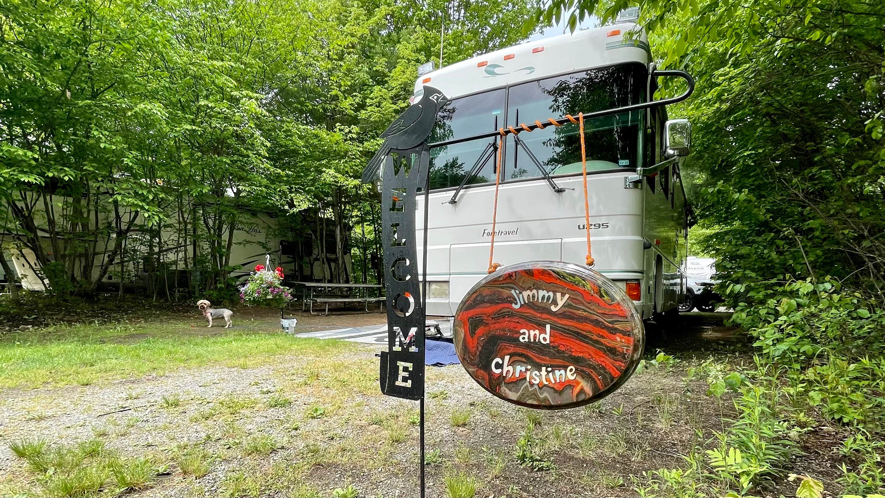 Christine V.'s photo of camping with pets at Lake George Escape Campground near Adirondack, NY