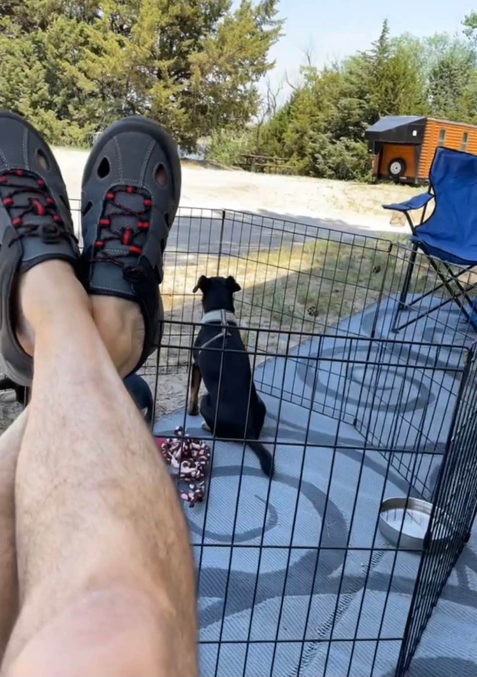 Shannon G.'s photo of camping with pets at Cedar Bay Campground — Merritt Reservoir near Valentine, NE