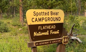 Camping near Peters Creek: Spotted Bear, Flathead National Forest, Montana