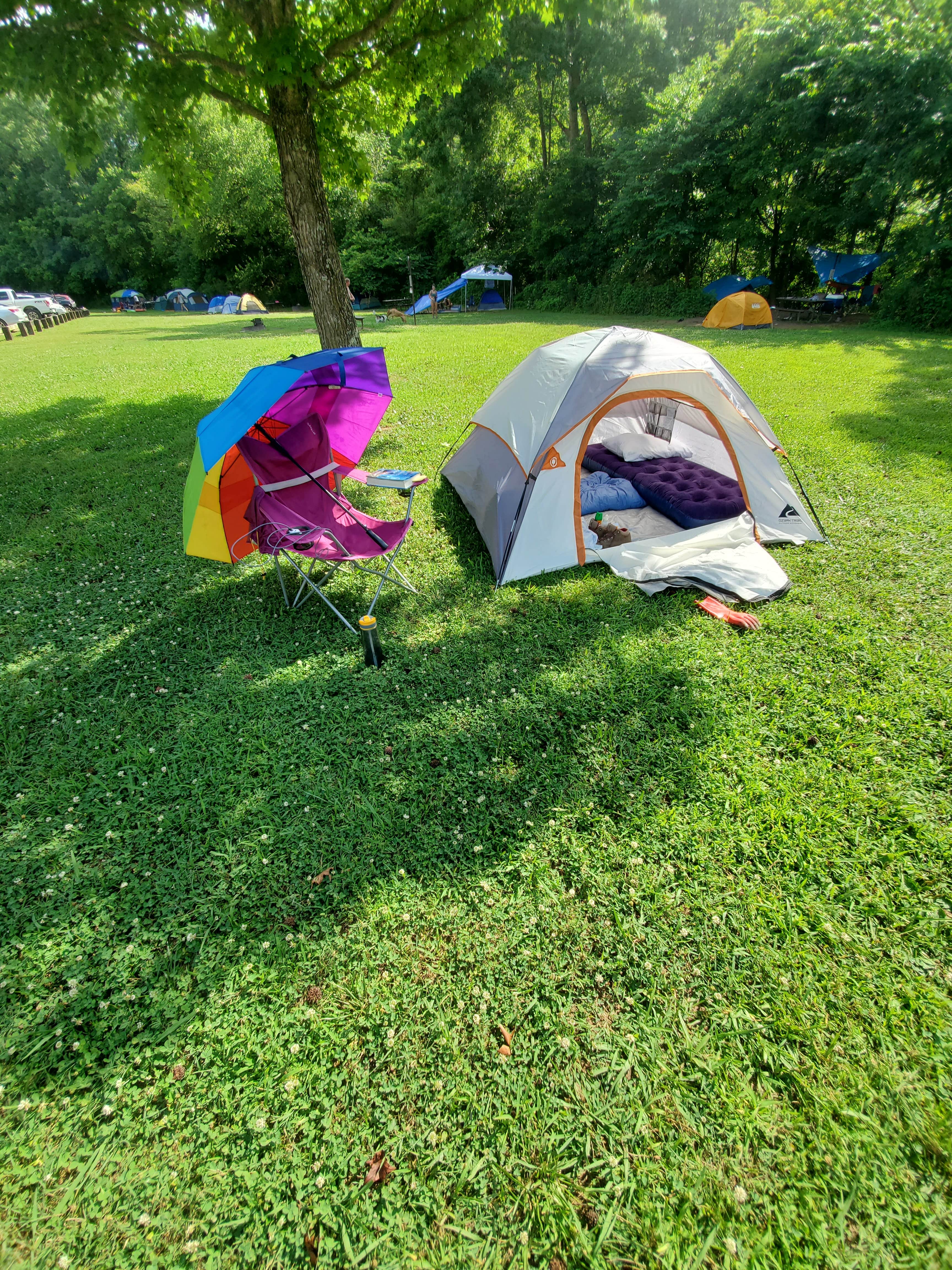 Caradee F.'s photo of tent camping at Steel Creek Campground — Buffalo National River near Bull Shoals Lake