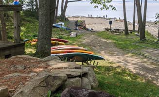 Lauren A.'s photo of camping with pets at Searsport Shores Ocean Campground near Owls Head, ME