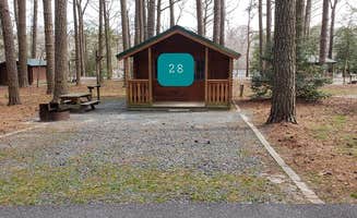 Jean C.'s photo of a cabin at Milburn Landing Campground near Chincoteague, VA