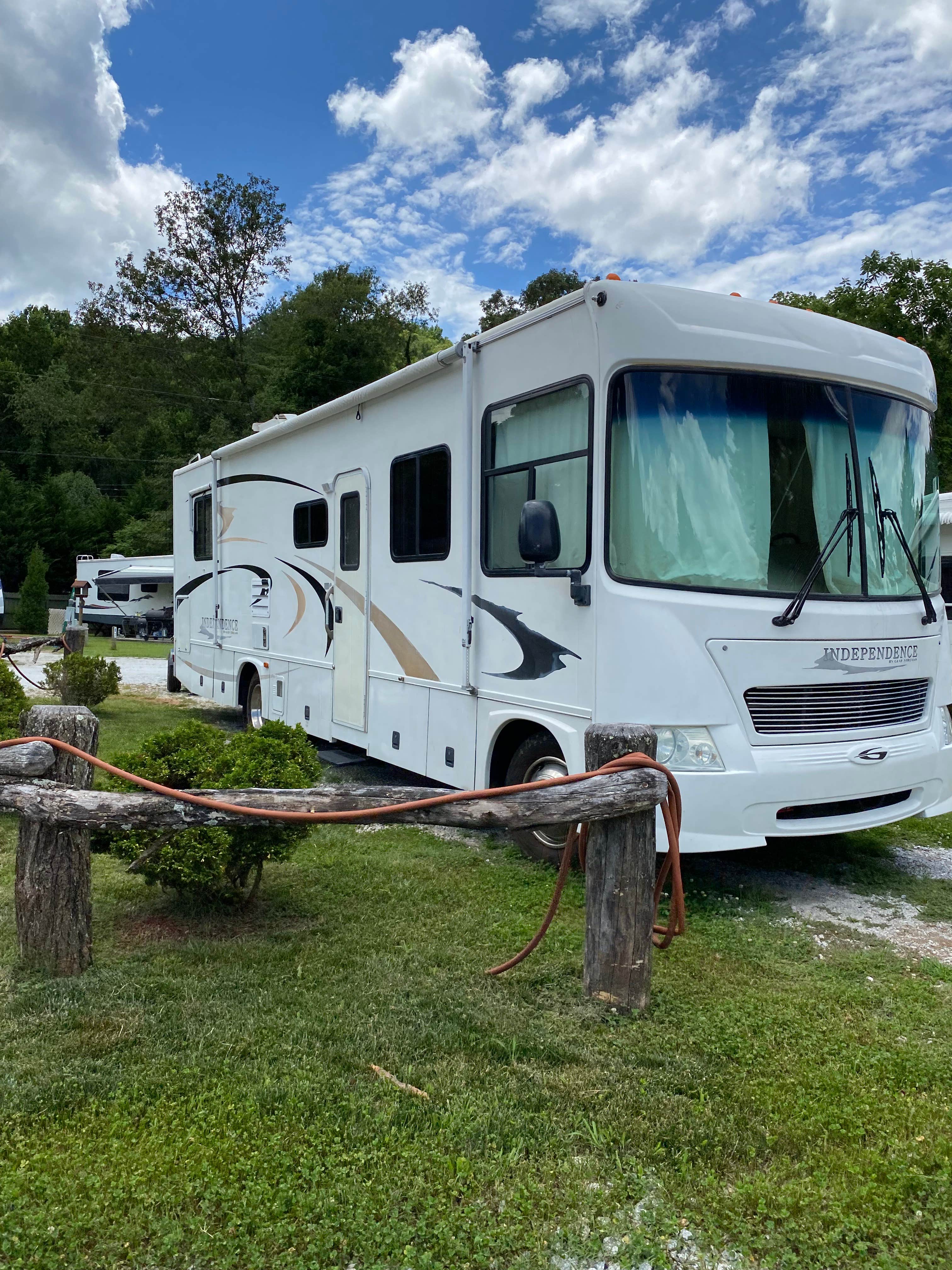 Asher K.'s photo of rv camping at Whistle Stop Depot RV Park near Franklin, NC