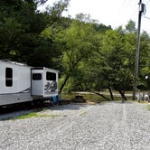 The RV sites have gravel pads.