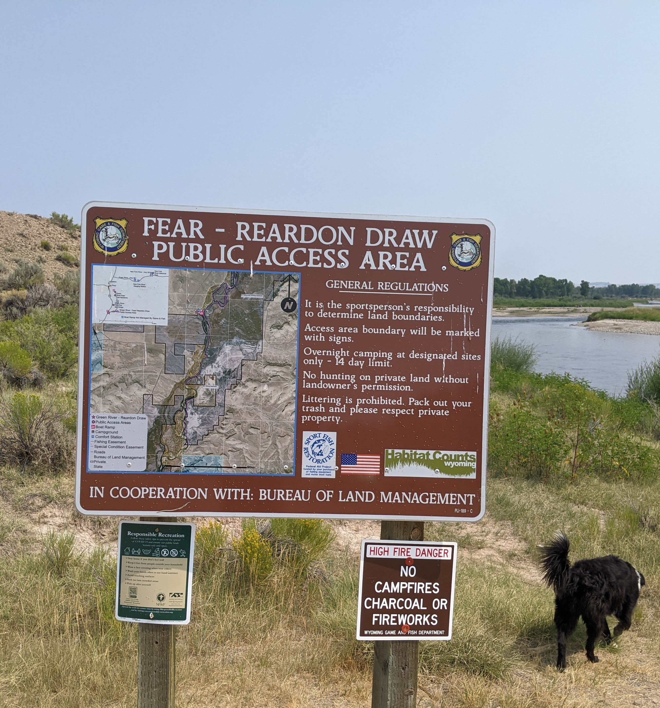Greg L.'s photo of camping with pets at Green River Fear-Reardon Draw Public Access Area near Cora, WY