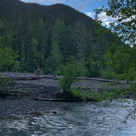 Walk along the White River in June